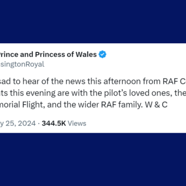 William and Kate incredibly sad after RAF pilot dies
