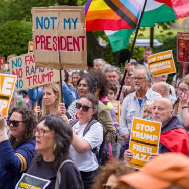 Donald Trump Goes Golfing As Protesters Speak Out Against His Visit To Scotland