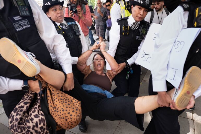 Police Arrest 466 People Over Palestine Action Support At Protest
