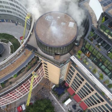 Firefighters Tackle Blaze At BBCs Former HQ Television Centre