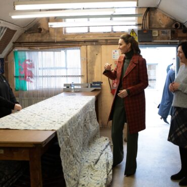 Kates Needlework Praised In Woollen Mill Visit