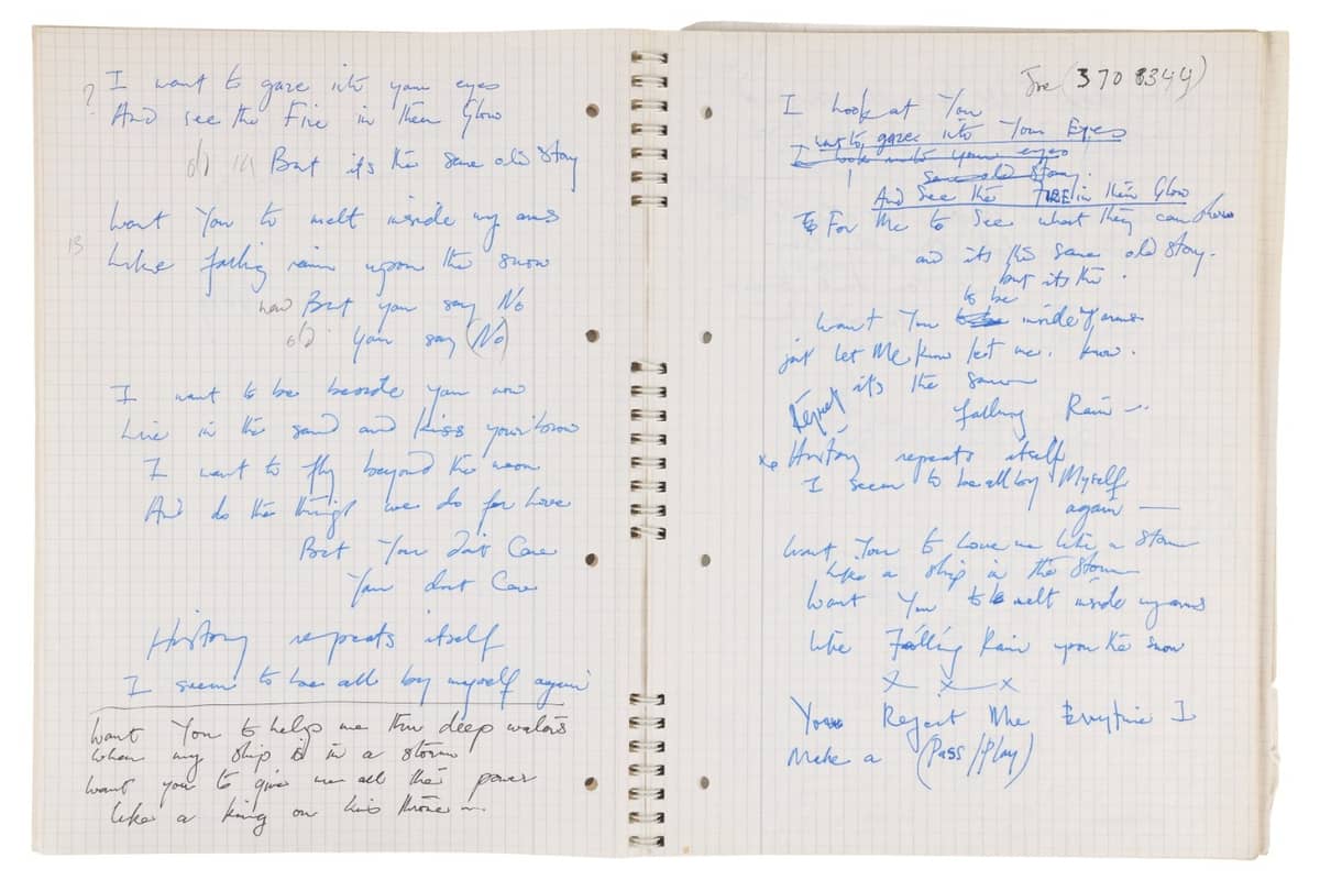Freddie Mercury Song Lyrics Sell For 277000 At Auction