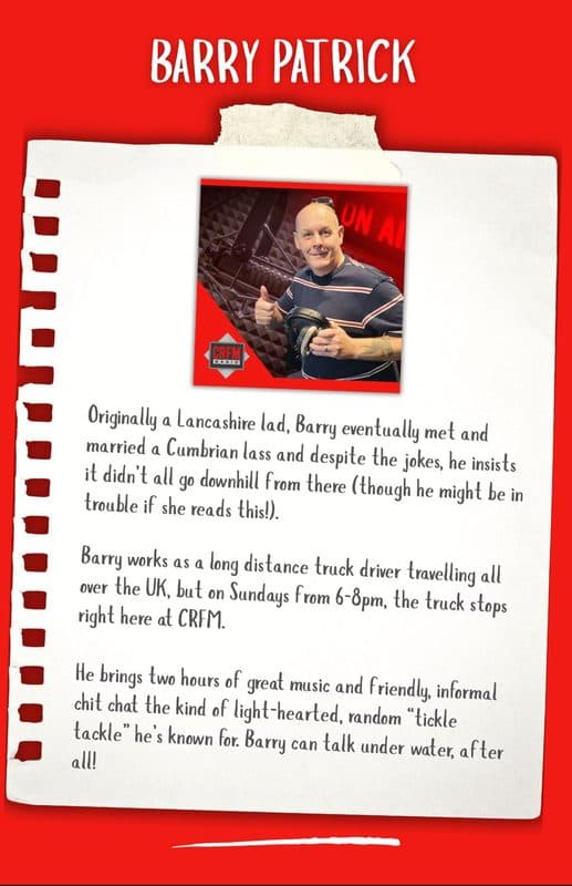Barry Patrick - presenter biography
