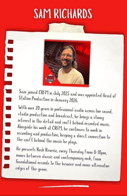 Sam Richards - presenter biography