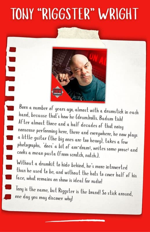 Tony "Riggster" Wright - presenter biography