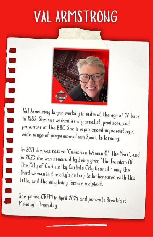 Val Armstrong - presenter biography