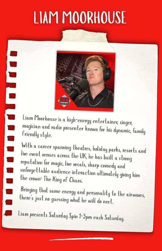 Liam Moorhouse - presenter biography