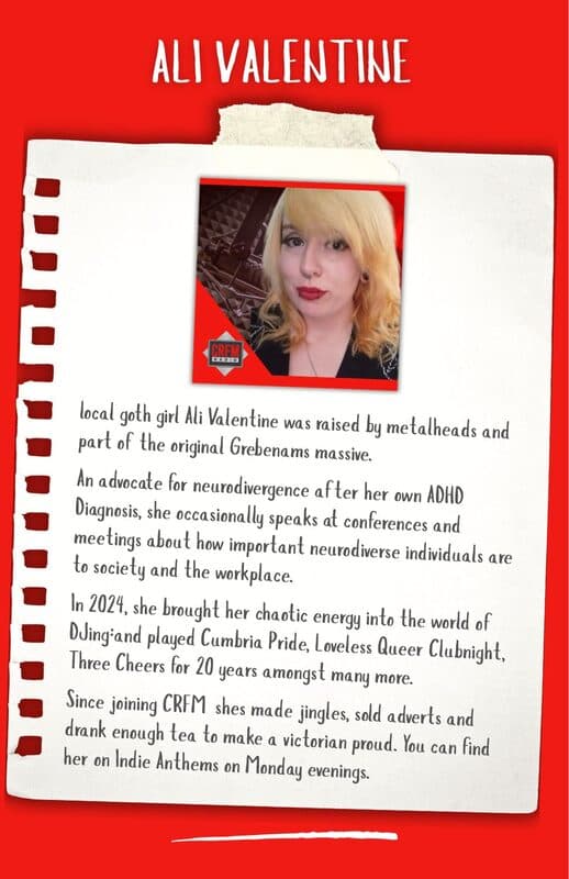 Ali Valentine - presenter biography