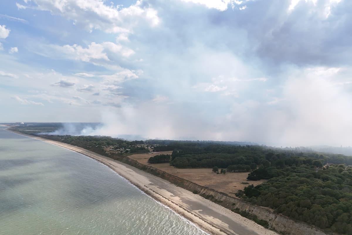 Burnham Pledges Support For Crews Tackling Very Serious Suffolk Wildfire