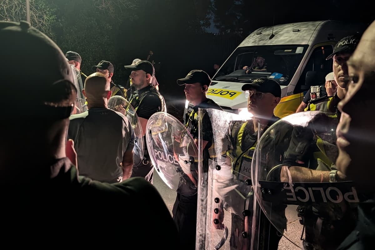 Hundreds Of Protesters Descend On Portsmouth After Small Boat Arrival