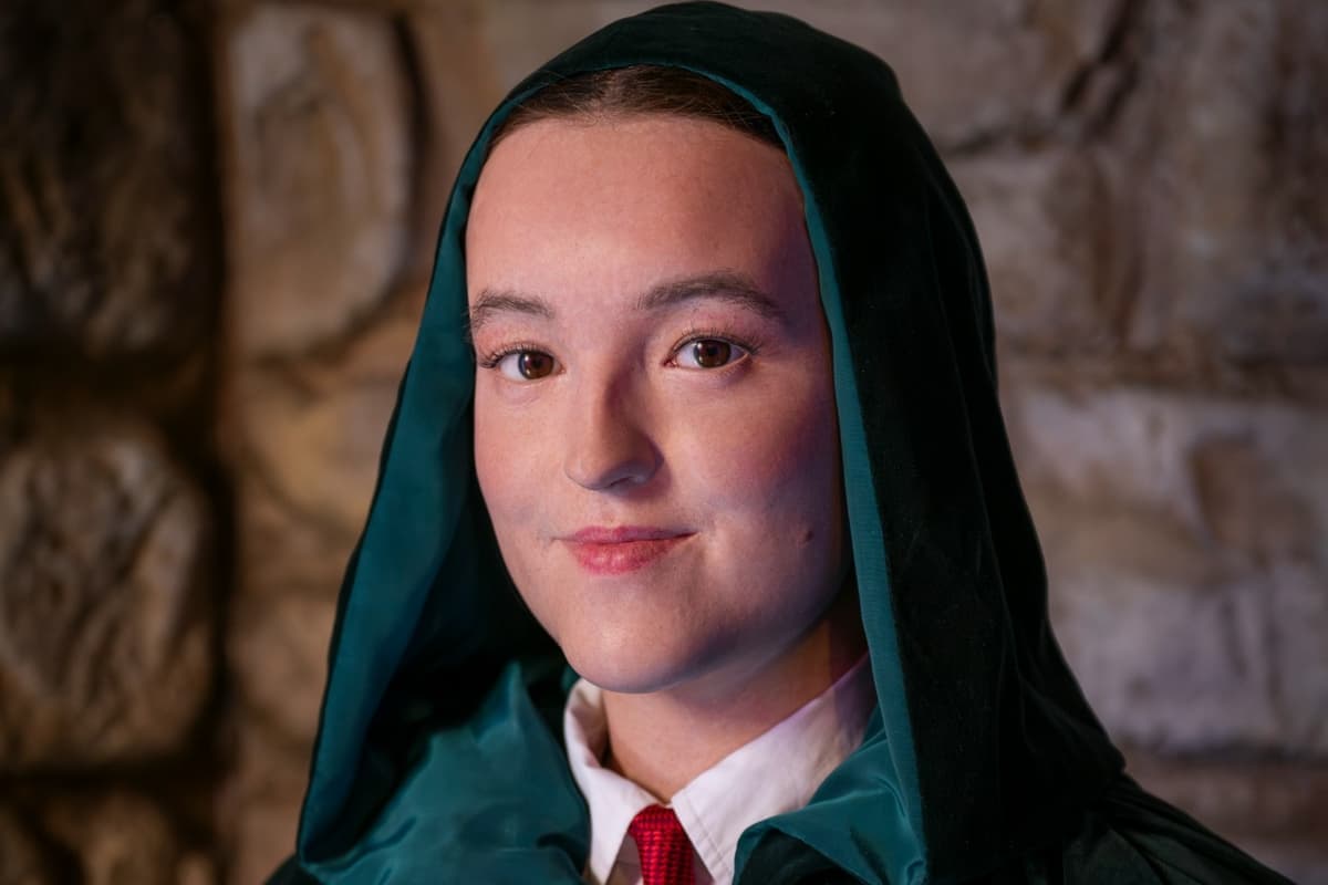Celebrity Traitors Cloak Added To Bella Ramsey Waxwork At Madame Tussauds London
