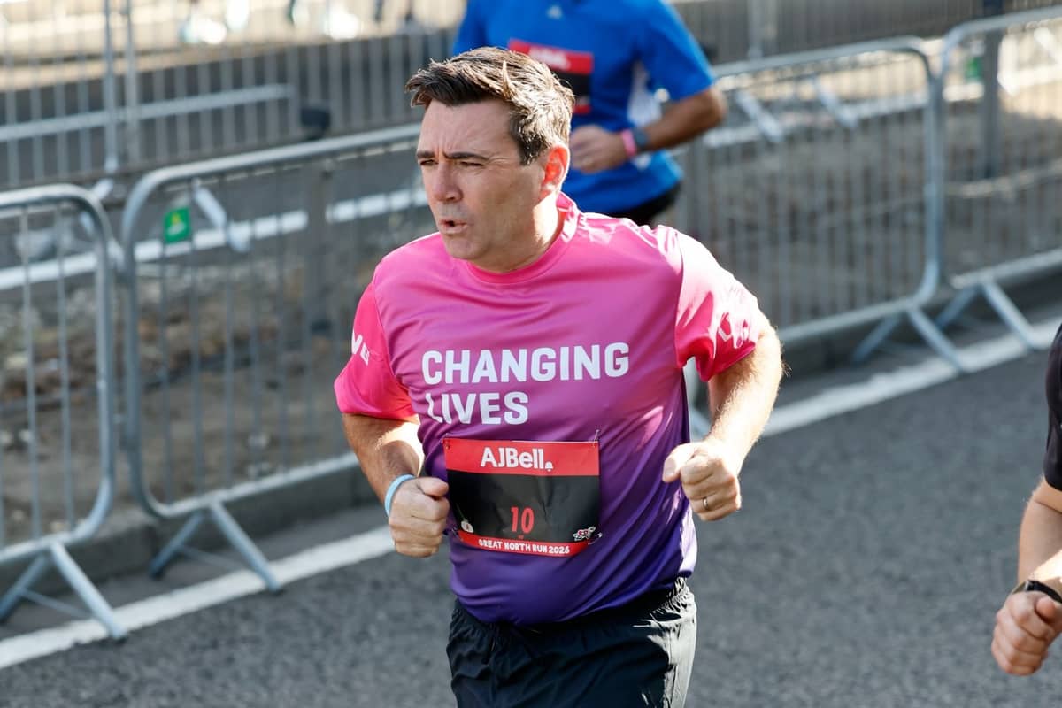 Andy Burnham Takes Part In Great North Run For Homelessness Charity