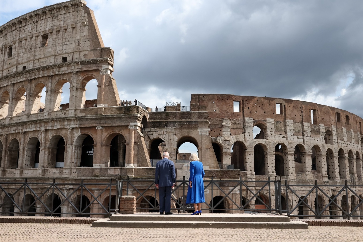 King and Queen visit Colosseum