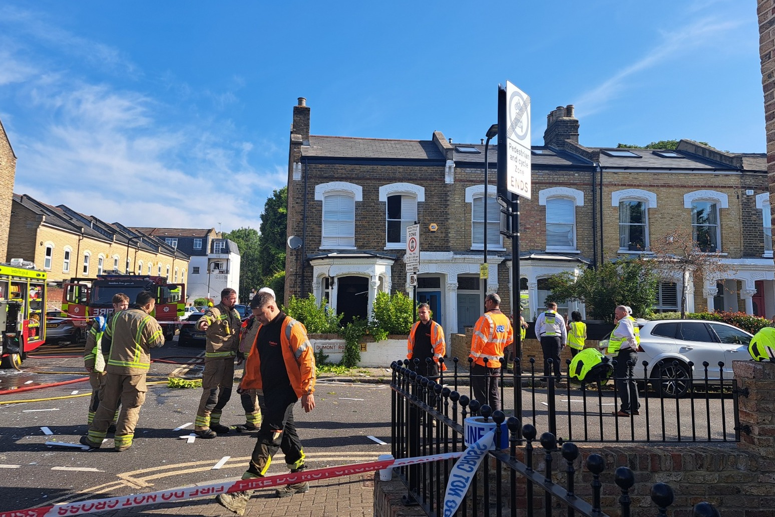 Woman found fatally stabbed in house after gas explosion