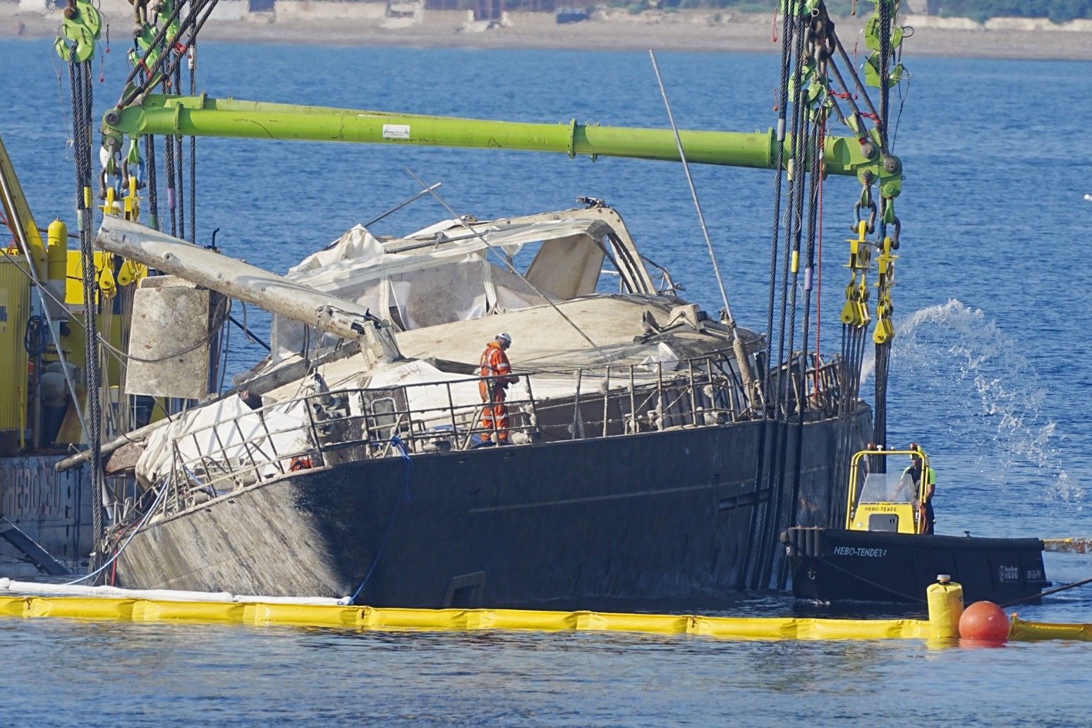 Mike Lynchs superyacht seen on the surface for the first time since it sank