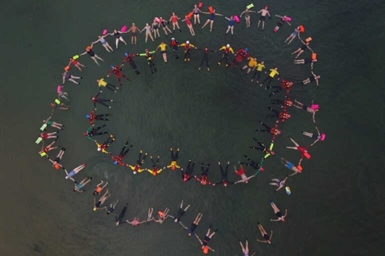 Rescuers Take To The Water To Highlight Float To Live Technique