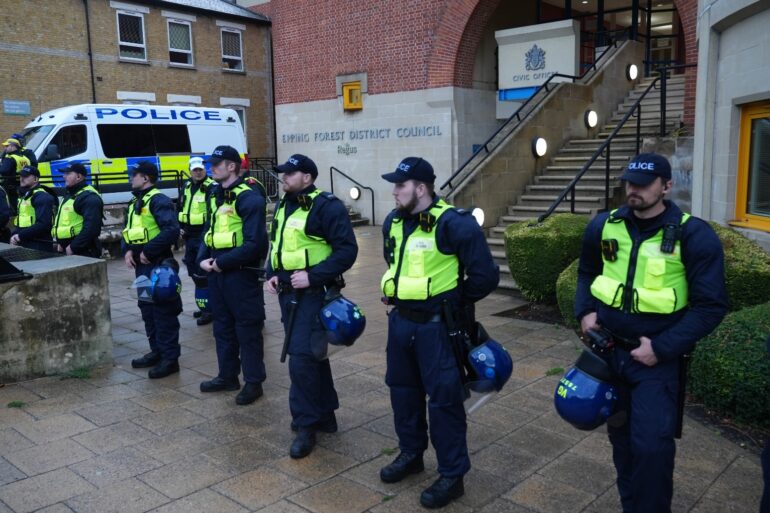 Police Impose Restrictions Ahead Of Fresh Protests Outside Migrant Hotel