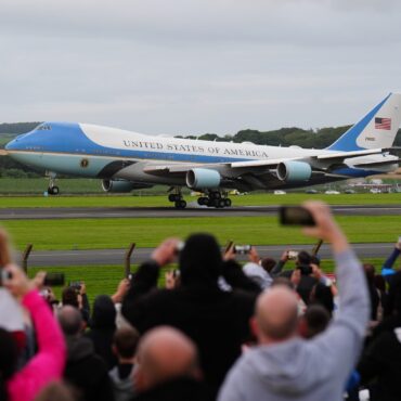 US President Donald Trump Arrives In Scotland