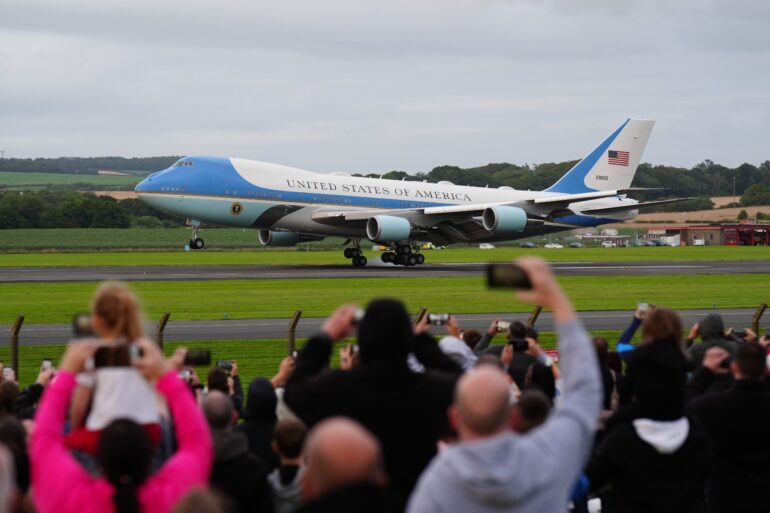 US President Donald Trump Arrives In Scotland