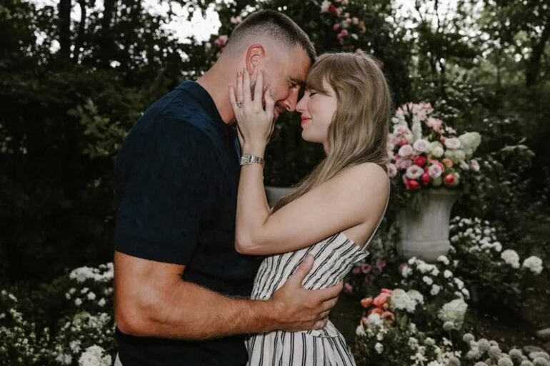 Its A Love Story Taylor Swift Announces Engagement To NFL Star Travis Kelce