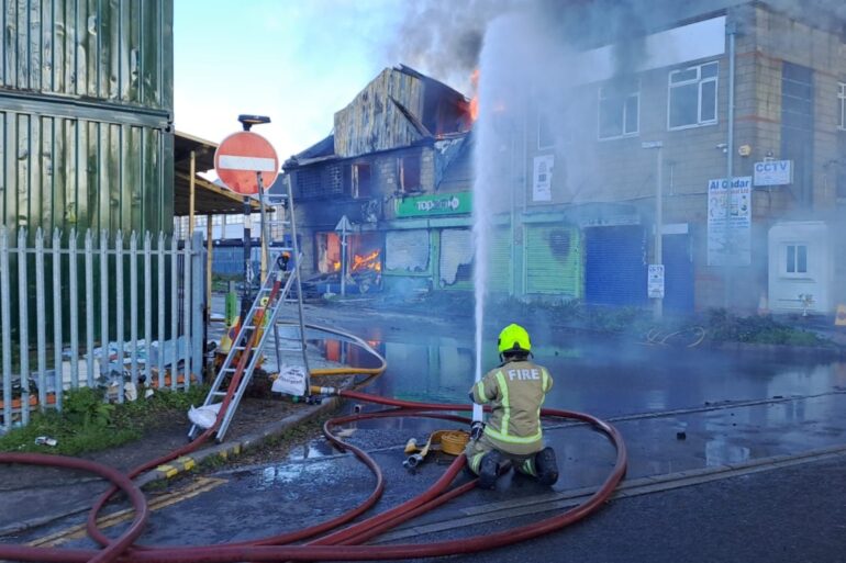 Firefighters Battling Large Blaze At West London Warehouse