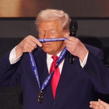 Donald Trump Awarded Inaugural FIFA Peace Prize At World Cup Draw