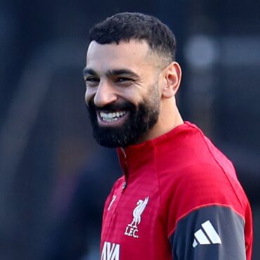 Mohamed Salah Appears In Good Spirits During Liverpool Training Session